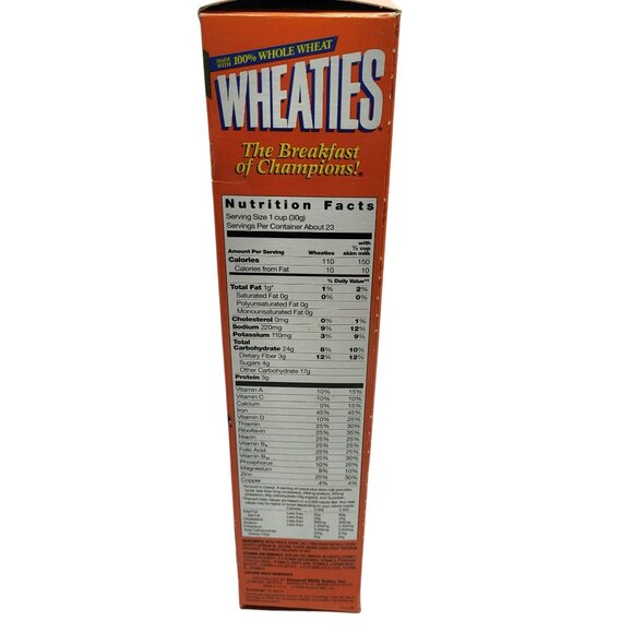 1997 Wheaties Denver Broncos Super Bowl XXXII 32 Champions Cereal Box John Elway - Picture 3 of 9